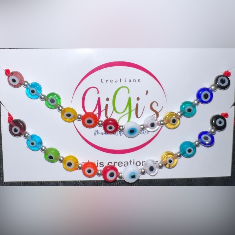 Red Evil Eye Bracelet. Red Protection Bracelet. Pulsera Roja de Ojos.